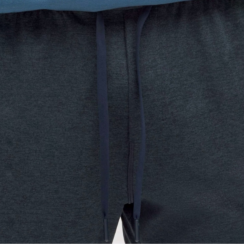 Lululemon heathered Classic navy blue drawstring waist soft jersey jogger pants - Picture 3 of 14